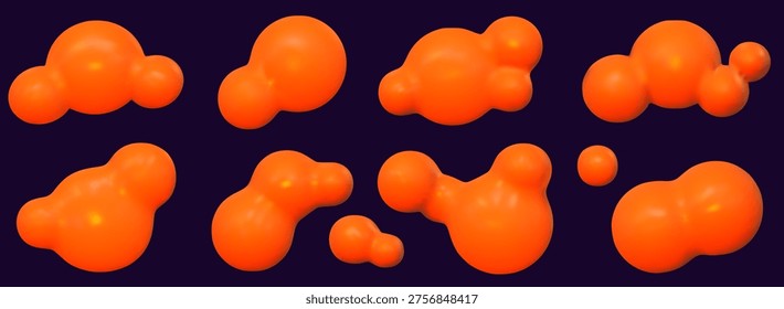 Abstract 3d lava lamp background with metaball blobs, liquid sphere shapes, colorful fluid motion and smooth amorphous transitions, glowing 3d lava lamp mood.