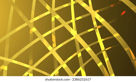 abstract 3d light yellow stripes in dark background