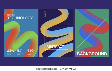 Abstract 3d line gradient background with motion and design fluid rainbow. Wavy ribbon shape with color curve dynamic modern spiral. Wave element backdrop with liquid swirl motion.