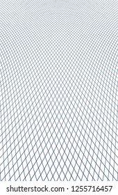 Abstract 3d linear mesh vector background, abstract dimensional lattice surface illustration. 