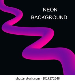 Abstract 3d liquid fluid color shape. Creative modern cover template. Vector illustration