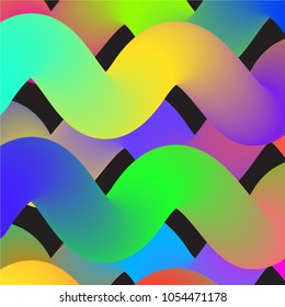 
Abstract 3d liquid fluid color shape. Creative modern cover template. Vector illustration.
