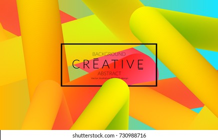 Abstract 3d liquid fluid color shape. Creative Modern vertical social media banner template. Bright neon gradient blend creating innovative 3D effect. Art vector background futuristic design.