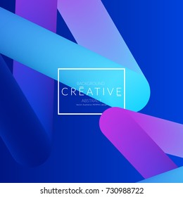 Abstract 3d liquid fluid color shape. Creative Modern Square wed banner template. Bright neon gradient blend creating innovative 3D effect. Art vector background futuristic design.