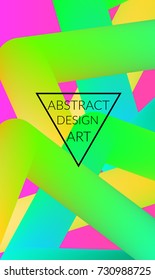 Abstract 3d liquid fluid color shape. Creative Modern vertical wed banner template. Bright neon gradient blend creating innovative 3D effect. Art vector background futuristic design.