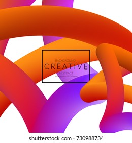 Abstract 3d liquid fluid color shape. Creative Modern Square wed banner template. Bright neon gradient blend creating innovative 3D effect. Art vector background futuristic design.