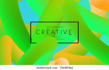 Abstract 3d liquid fluid color shape. Creative Modern vertical social media banner template. Bright neon gradient blend creating innovative 3D effect. Art vector background futuristic design.
