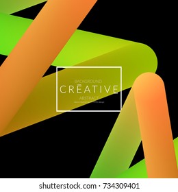 Abstract 3d liquid fluid color shape. Creative Modern Square wed banner template. Bright neon gradient blend creating innovative 3D effect. Art vector background futuristic design.
