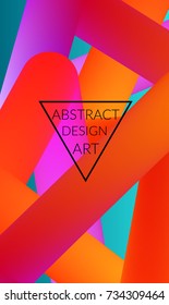 Abstract 3d liquid fluid color shape. Creative Modern vertical wed banner template. Bright neon gradient blend creating innovative 3D effect. Art vector background futuristic design.