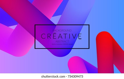 Abstract 3d liquid fluid color shape. Creative Modern vertical social media banner template. Bright neon gradient blend creating innovative 3D effect. Art vector background futuristic design.