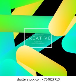 Abstract 3d liquid fluid color shape. Creative Modern Square wed banner template. Bright neon gradient blend creating innovative 3D effect. Art vector background futuristic design.