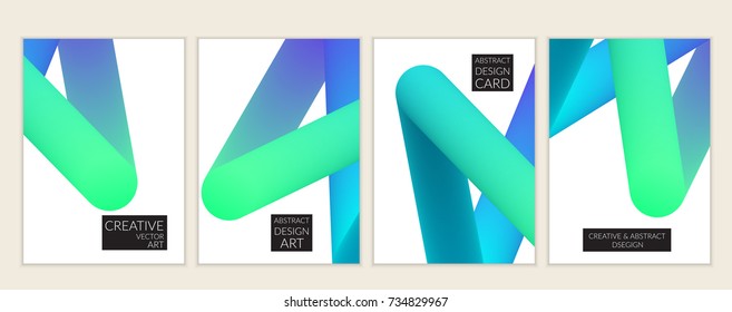 Abstract 3d liquid fluid color shape. Creative modern cover template. Bright neon gradient blend creating innovative 3D effect. Art vector background futuristic design.