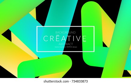 Abstract 3d liquid fluid color shape. Creative Modern vertical social media banner template. Bright neon gradient blend creating innovative 3D effect. Art vector background futuristic design.