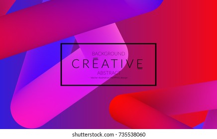 Abstract 3d liquid fluid color shape. Creative Modern vertical social media banner template. Bright neon gradient blend creating innovative 3D effect. Art vector background futuristic design.