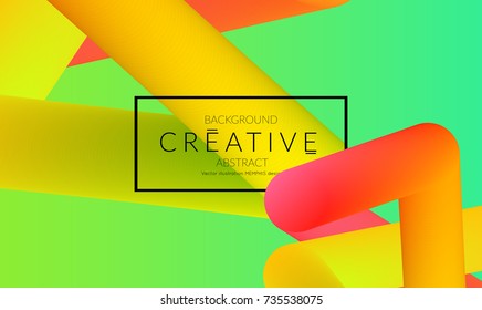 Abstract 3d liquid fluid color shape. Creative Modern vertical social media banner template. Bright neon gradient blend creating innovative 3D effect. Art vector background futuristic design.