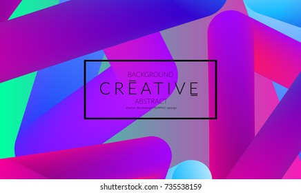 Abstract 3d liquid fluid color shape. Creative Modern vertical social media banner template. Bright neon gradient blend creating innovative 3D effect. Art vector background futuristic design.