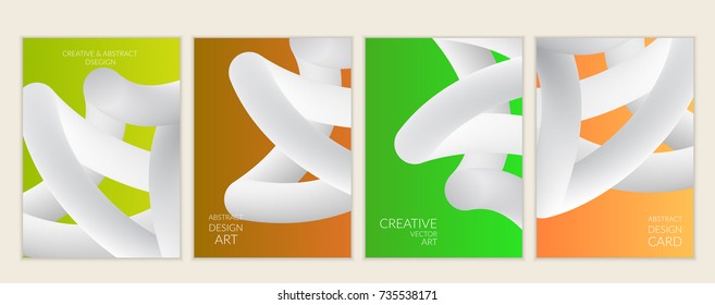 Abstract 3d liquid fluid color shape. Creative modern cover template. Bright neon gradient blend creating innovative 3D effect. Art vector background futuristic design.