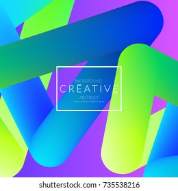 Abstract 3d liquid fluid color shape. Creative Modern Square wed banner template. Bright neon gradient blend creating innovative 3D effect. Art vector background futuristic design.