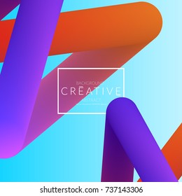 Abstract 3d liquid fluid color shape. Creative Modern Square wed banner template. Bright neon gradient blend creating innovative 3D effect. Art vector background futuristic design.