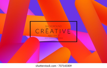 Abstract 3d liquid fluid color shape. Creative Modern vertical social media banner template. Bright neon gradient blend creating innovative 3D effect. Art vector background futuristic design.