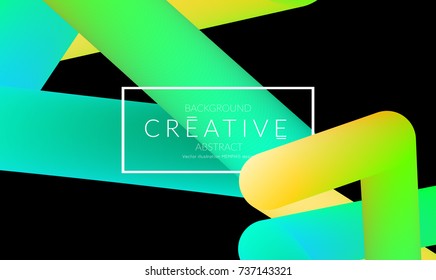 Abstract 3d liquid fluid color shape. Creative Modern vertical social media banner template. Bright neon gradient blend creating innovative 3D effect. Art vector background futuristic design.
