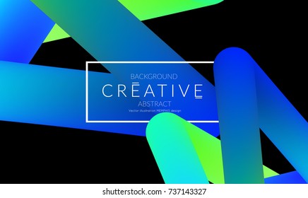 Abstract 3d liquid fluid color shape. Creative Modern vertical social media banner template. Bright neon gradient blend creating innovative 3D effect. Art vector background futuristic design.
