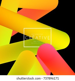 Abstract 3d liquid fluid color shape. Creative Modern Square wed banner template. Bright neon gradient blend creating innovative 3D effect. Art vector background futuristic design.