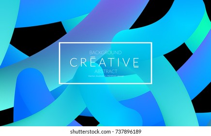 Abstract 3d liquid fluid color shape. Creative Modern vertical social media banner template. Bright neon gradient blend creating innovative 3D effect. Art vector background futuristic design.