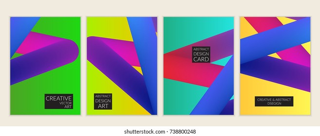 Abstract 3d liquid fluid color shape. Creative modern cover template. Bright neon gradient blend creating innovative 3D effect. Art vector background futuristic design.