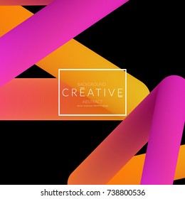 Abstract 3d liquid fluid color shape. Creative Modern Square wed banner template. Bright neon gradient blend creating innovative 3D effect. Art vector background futuristic design.