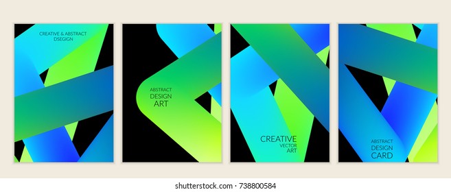 Abstract 3d liquid fluid color shape. Creative modern cover template. Bright neon gradient blend creating innovative 3D effect. Art vector background futuristic design.