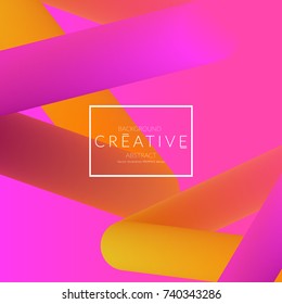 Abstract 3d liquid fluid color shape. Creative Modern Square wed banner template. Bright neon gradient blend creating innovative 3D effect. Art vector background futuristic design.