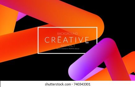 Abstract 3d liquid fluid color shape. Creative Modern Square wed banner template. Bright neon gradient blend creating innovative 3D effect. Art vector background futuristic design.