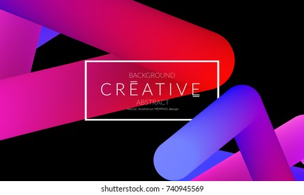 Abstract 3d liquid fluid color shape. Creative Modern vertical social media banner template. Bright neon gradient blend creating innovative 3D effect. Art vector background futuristic design.