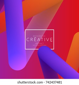 Abstract 3d liquid fluid color shape. Creative Modern vertical social media banner template. Bright neon gradient blend creating innovative 3D effect. Art vector background futuristic design.