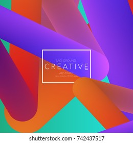Abstract 3d liquid fluid color shape. Creative Modern Square wed banner template. Bright neon gradient blend creating innovative 3D effect. Art vector background futuristic design.