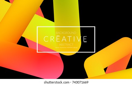 Abstract 3d liquid fluid color shape. Creative Modern vertical social media banner template. Bright neon gradient blend creating innovative 3D effect. Art vector background futuristic design.