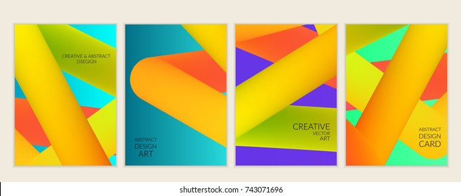 Abstract 3d liquid fluid color shape. Creative modern cover template. Bright neon gradient blend creating innovative 3D effect. Art vector background futuristic design.
