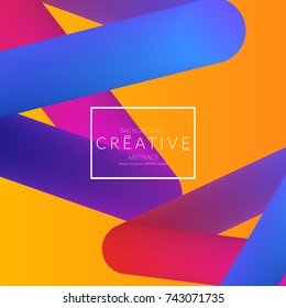 Abstract 3d liquid fluid color shape. Creative modern cover template. Bright neon gradient blend creating innovative 3D effect. Art vector background futuristic design.
