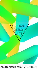 Abstract 3d liquid fluid color shape. Creative Modern vertical wed banner template. Bright neon gradient blend creating innovative 3D effect. Art vector background futuristic design.