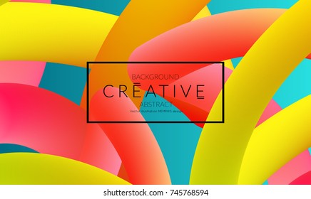 Abstract 3d liquid fluid color shape. Creative Modern vertical social media banner template. Bright neon gradient blend creating innovative 3D effect. Art vector background futuristic design.