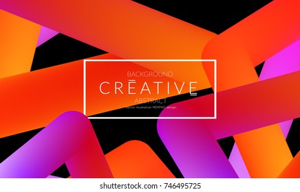 Abstract 3d liquid fluid color shape. Creative Modern vertical social media banner template. Bright neon gradient blend creating innovative 3D effect. Art vector background futuristic design.