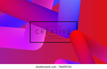 Abstract 3d liquid fluid color shape. Creative Modern vertical social media banner template. Bright neon gradient blend creating innovative 3D effect. Art vector background futuristic design.