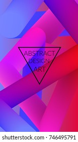 Abstract 3d liquid fluid color shape. Creative Modern vertical wed banner template. Bright neon gradient blend creating innovative 3D effect. Art vector background futuristic design.