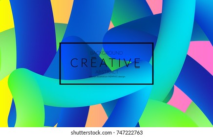 Abstract 3d liquid fluid color shape. Creative Modern vertical social media banner template. Bright neon gradient blend creating innovative 3D effect. Art vector background futuristic design.
