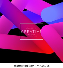 Abstract 3d liquid fluid color shape. Creative Modern Square wed banner template. Bright neon gradient blend creating innovative 3D effect. Art vector background futuristic design.