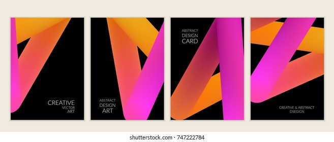 Abstract 3d liquid fluid color shape. Creative modern cover template. Bright neon gradient blend creating innovative 3D effect. Art vector background futuristic design.