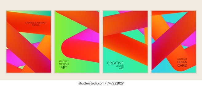 Abstract 3d liquid fluid color shape. Creative Modern vertical social media banner template. Bright neon gradient blend creating innovative 3D effect. Art vector background futuristic design.