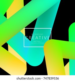 Abstract 3d liquid fluid color shape. Creative Modern Square wed banner template. Bright neon gradient blend creating innovative 3D effect. Art vector background futuristic design.