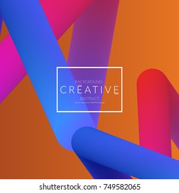 Abstract 3d liquid fluid color shape. Creative Modern Square wed banner template. Bright neon gradient blend creating innovative 3D effect. Art vector background futuristic design.